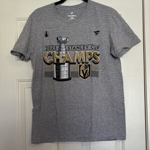 Fanatics Gray Stanley Cup Champs Tee